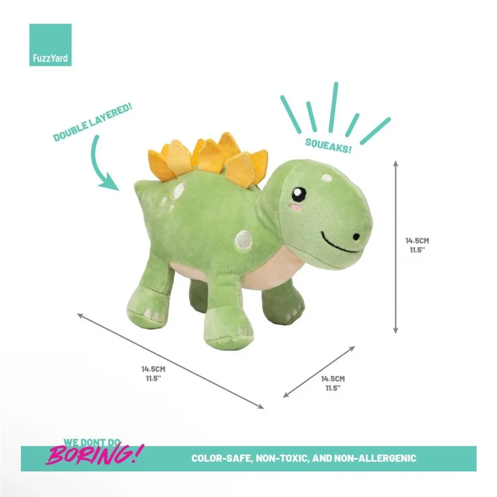 FuzzYard Stannis The Stegosaurus Squeaky Plush Dog Toy